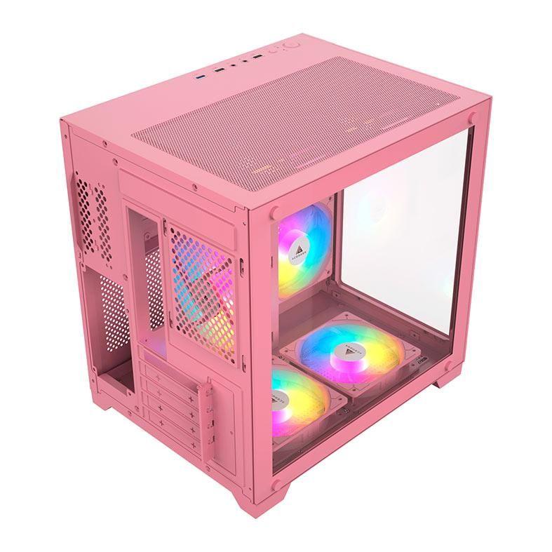 ame＊kae Gabinete Gamer Acegeek Aquarium M345, Mid-Tower, Lateral de Vidro